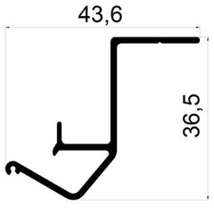 Профіль для натяжної стелі Плинучий ПАС-3161 RAL-9016 мат. 2,5м