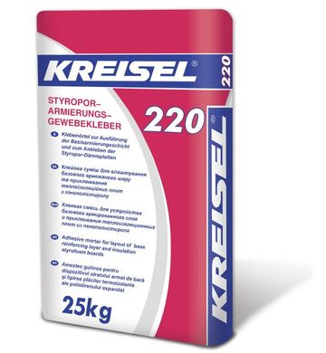 Купити Клей для армування пінопласту Kreisel 220 25 кг ; шт фото та ціна