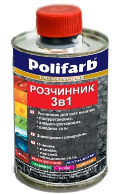 Купити Розчинник для фарб Polifarb 3в1 0,4 л фото та ціна