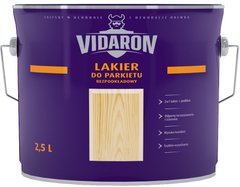 Купити Лак паркетний безгрунтовочний VIDARON безбарвний матовий 2,5 л фото та ціна