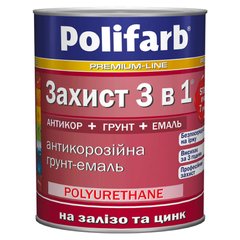 Купити Емаль Polifarb захист 3в1 синій 0,9 кг фото та ціна