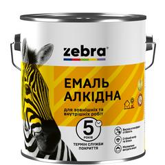 Купити Емаль Зебра №46 яскраво-блактина 0,9 кг фото та ціна