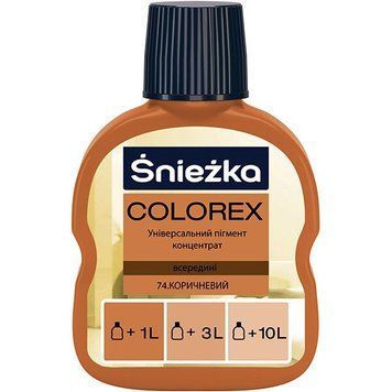 Купити Барвник Colorex Sniezka №74 коричневий 100 мл фото та ціна