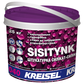 Купити SISITYNK 040 Штукатурка силоксанова барашек База А 1,5 мм 25кг КРАЙЗЕЛЬ фото та ціна