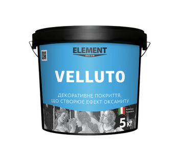 Купити Декоративне покриття з ефектом оксамиту Velluto Element Decor 1 кг фото та ціна