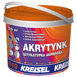 Купити AKRYTYNK 010 Штукатурка акрилова База А 2 мм "короїд" 25кг КРАЙЗЕЛЬ фото та ціна
