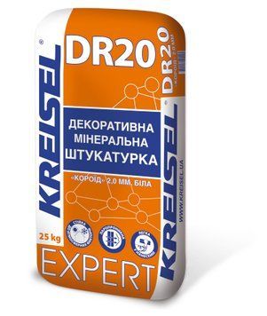 Купити Штукатурка декор KREISEL DR20 короїд 2,0 мм 25 кг (біла) фото та ціна