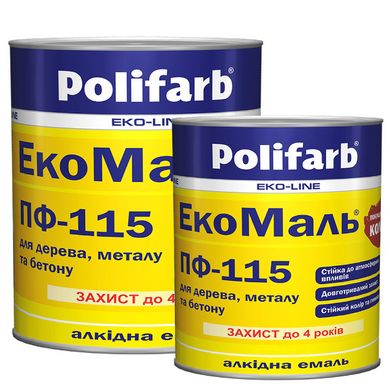 Купити Емаль Polifarb ЕкоМаль бежева 0,9 кг фото та ціна
