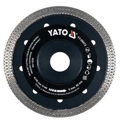 Купити Алмазний диск YATO скло, кераміка, грес 125 мм фото та ціна