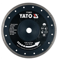 Купити Алмазний диск YATO скло, кераміка, грес 230 мм фото та ціна