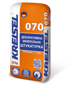 Купити Штукатурка декор KREISEL 070 баранець 1,0 мм 25 кг (сіра) фото та ціна