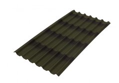 Купити Покрівельний хвилястий лист Ондулін Черепиця зелений 1950х960х3,0 мм фото та ціна