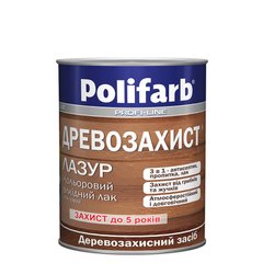 Купити Лазур Polifarb Древозахист горіх 0,7 кг фото та ціна