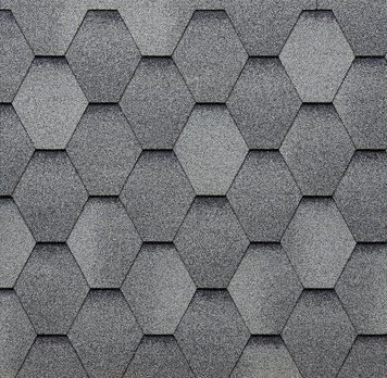Купити Бітумна черепиця ECO ROOF HEXAGONAL 269 сірий мікс 2,3м2 фото та ціна