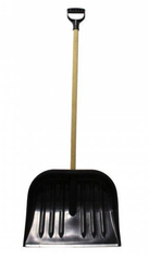 Купити Лопата снігова D-1 Eco MAAN деревяна ручка чорна 47 см фото та ціна