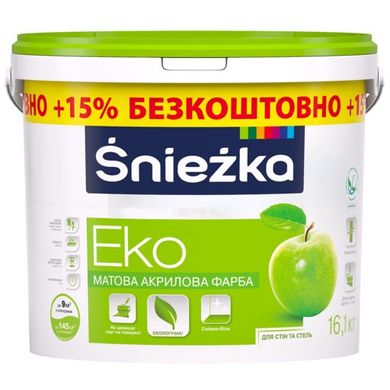 Купити Фарба інтер'єрна Sniezka Еко 14 кг + 15% безкоштовно фото та ціна