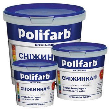 Купити Фарба інтер'єрна Polifarb Сніжинка 4,2 кг фото та ціна