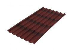 Купити Покрівельний хвилястий лист Ондулін Черепиця червоний 1950х960х3,0 мм фото та ціна