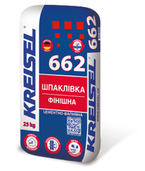 Купити Шпаклівка фінішна (цементно-вапняна, біла) KREISEL 662 25 кг (зовн/вн. роб) фото та ціна