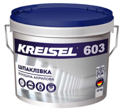 Купити Шпаклівка фінішна (акрилова, біла) KREISEL 603 20 кг (вн.роб) фото та ціна