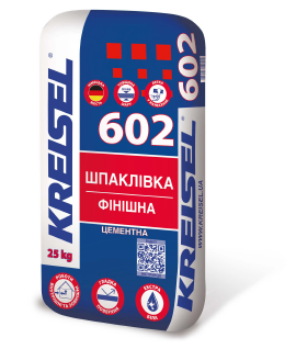 Купити Шпаклівка фінішна (цементна, біла) KREISEL 602 25 кг (зовн/вн. роб) фото та ціна