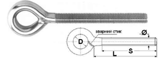 Шпилька з кільцем 8х120 мм 10 шт